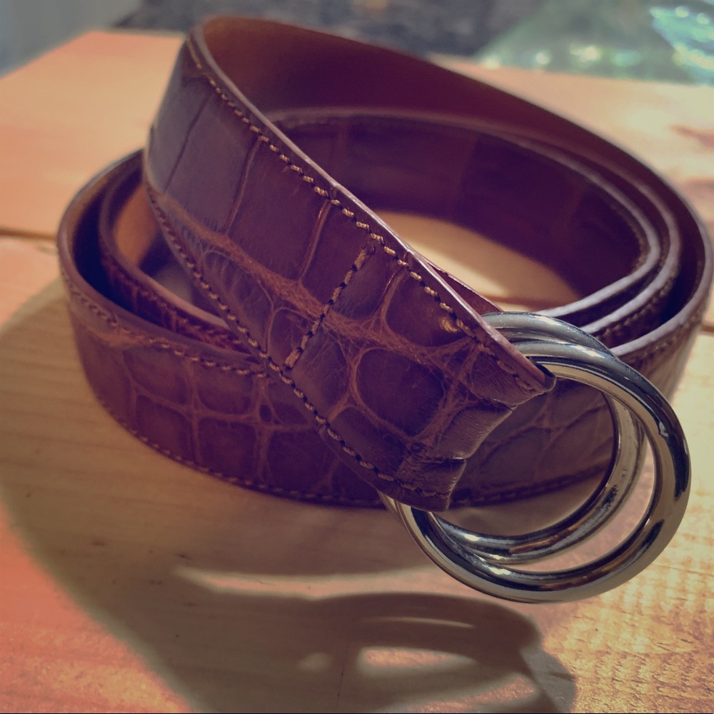 Ralph Lauren Men’s Alligator ORing Belt
